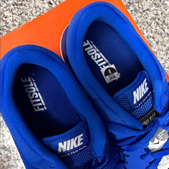 Nike Flex 2015 RN Royal Blue Sneakers with White Swoosh Dodger Blue Men’s 8 - Picture 5 of 12